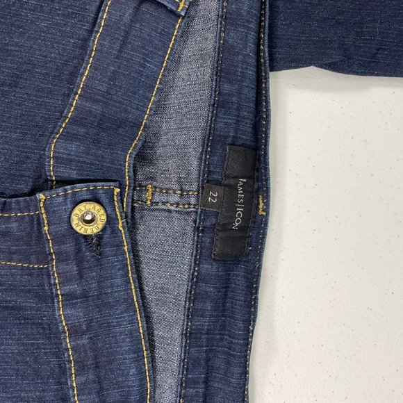 James Icon Jeans Women's Plus Size 22 Twiggy Z China Doll Dark Wash Blue Denim - Picture 4 of 8